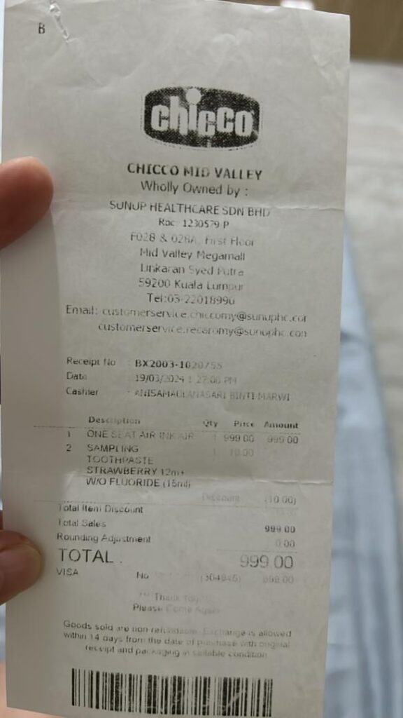 Chicco One Seat Air