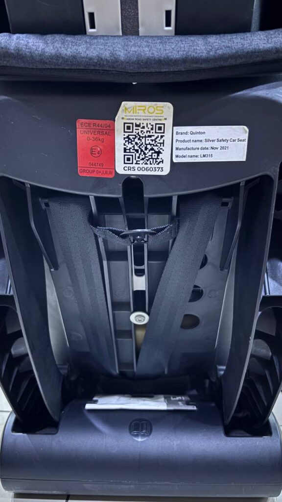 QUINTON SILVER CARSEAT